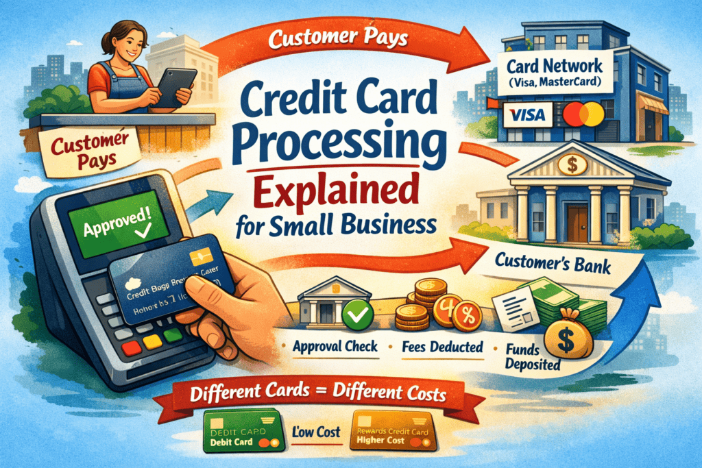 Credit card processing explained for small business owners in simple terms